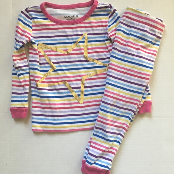 Lands End Rainbow Pajamas - Picture 1 of 4
